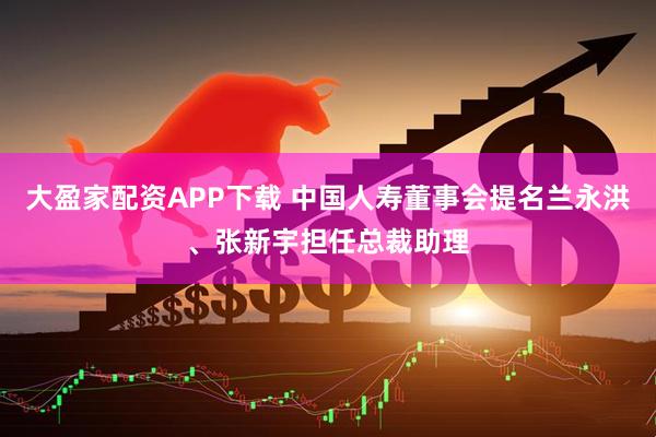 大盈家配资APP下载 中国人寿董事会提名兰永洪、张新宇担任总裁助理